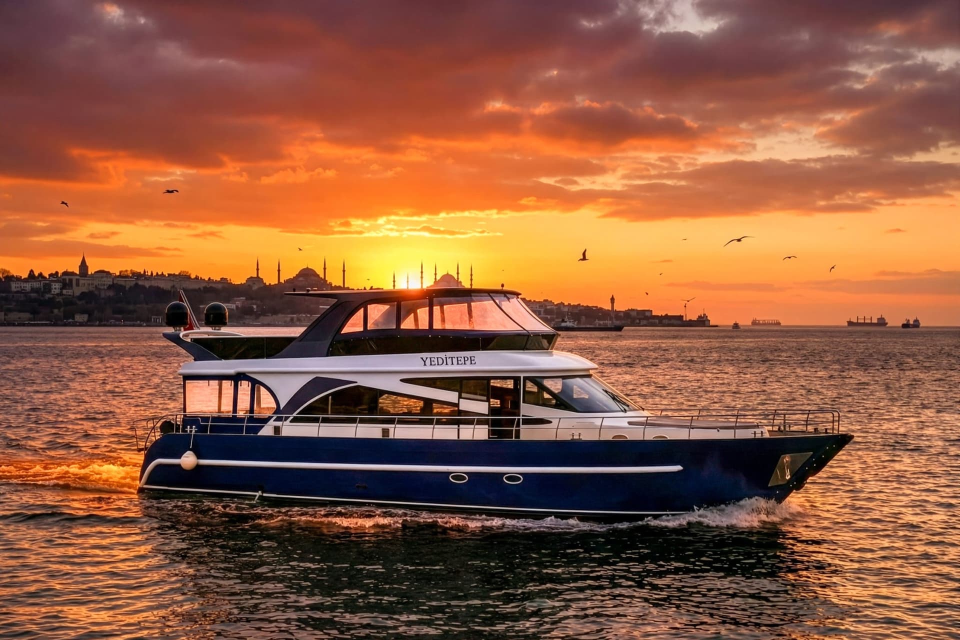 Golden Hour Group Yacht — Bosphorus sunset charter, Up to 40 guests