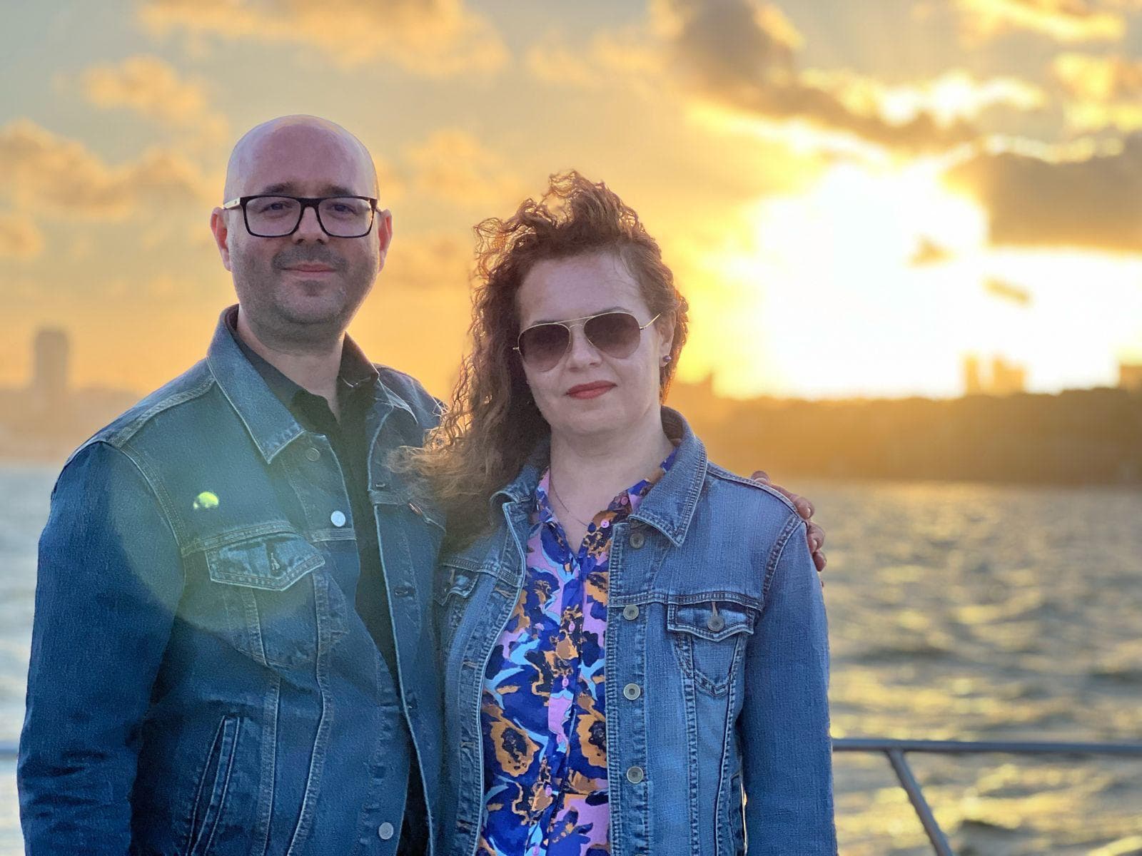 A honeymoon evening on the Bosphorus at sunset, Istanbul