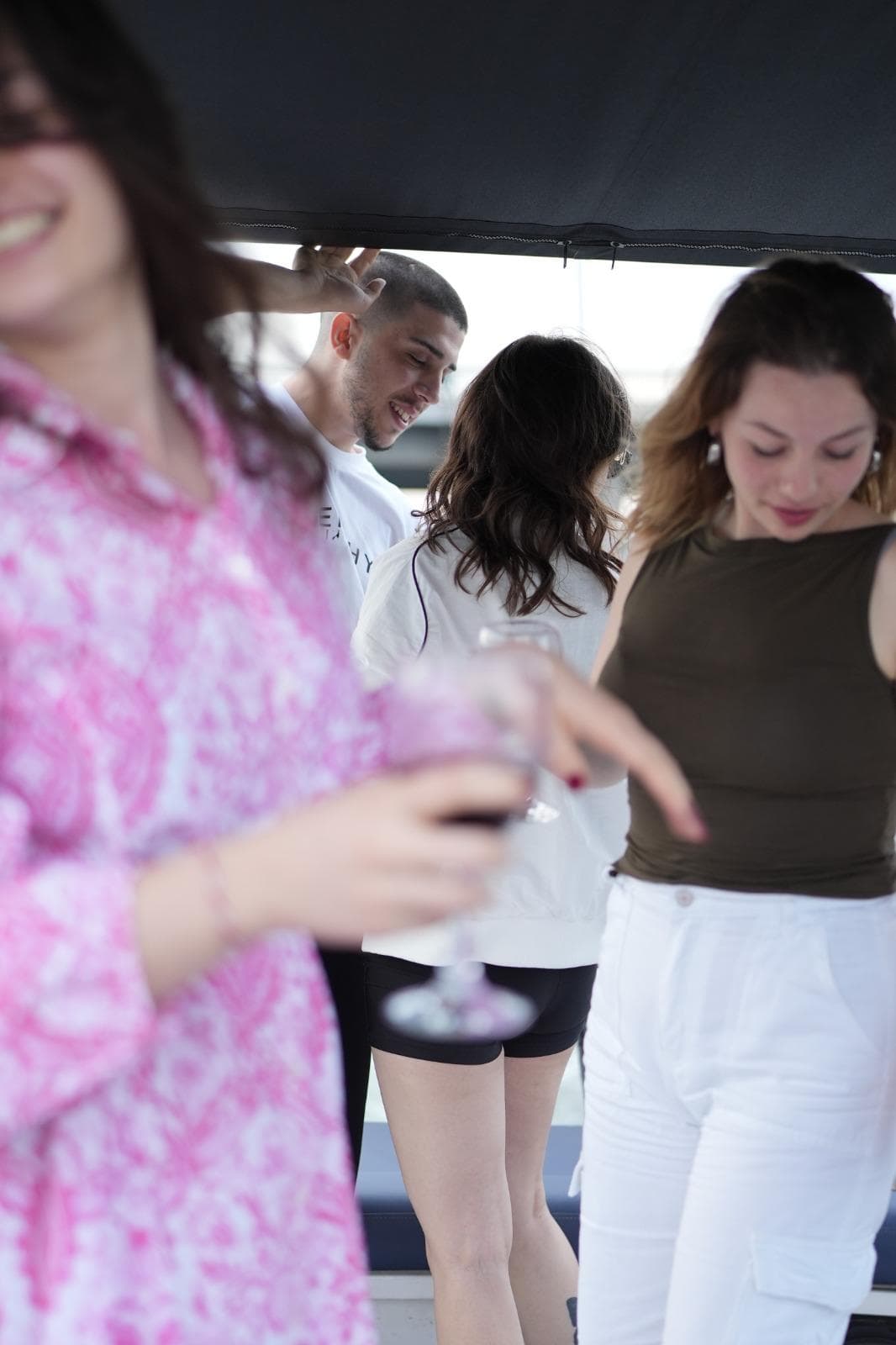 Waterfront palace lit by the last of the sunset